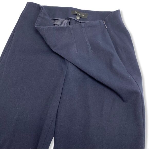 Talbots Navy Flat Front Trouser Pant size 4 - Picture 5 of 7